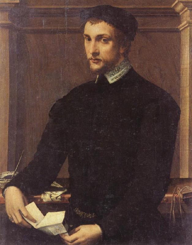 Portrait of a Gentleman with a Letter, Francesco Salviati